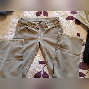 Silver corduroy bell bottom pants